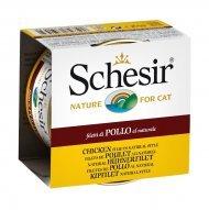 Schesir - Консервы для кошек с цыпленком и рисом 85гр