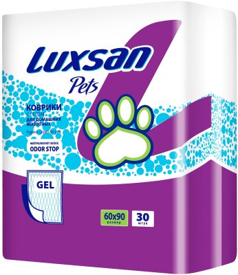 Luxsan - Пеленки для животных, 60*90 см (гелевый абсорбент), 30 шт Luxsan - Пеленки для животных, 60*90 см (гелевый абсорбент), 30 шт