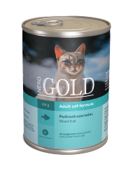 Nero Gold Mixed Fish - консервы для кошек "Рыбный коктейль" 