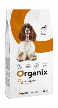 Organix Weight Control Adult - Сухой корм для собак, контроль веса, с уткой и рисом