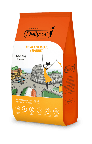 Dailycat Casual Line - Сухой корм для взрослых кошек, с говядиной