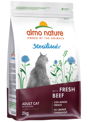 Almo Nature Холистик Sterilised - Сухой корм для стерилизованных кошек, со свежей говядиной Almo Nature Холистик Sterilised - Сухой корм для стерилизованных кошек, со свежей говядиной