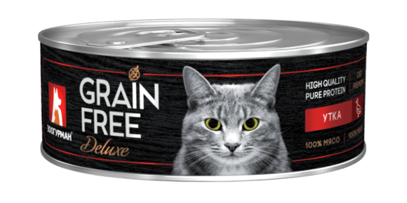 Зоогурман Grain Free - Консервы для кошек, с уткой 100гр
