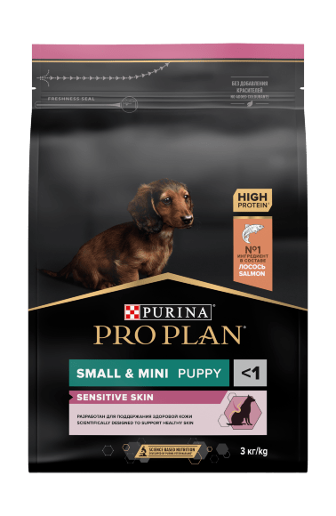 Pro Plan Puppy Small & Mini Sensitive Derma - Сухой корм для щенков миниатюрных и мелких пород с лососем