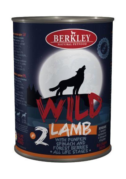 Berkley Wild №2 Lamb - консервы для собак с ягненком, тыквой, шпинатом и лесными ягодами 400 гр