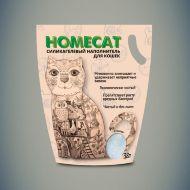 HomeCat - Силикагелевый наполнитель, без запаха 1,6 кг(3,8л)