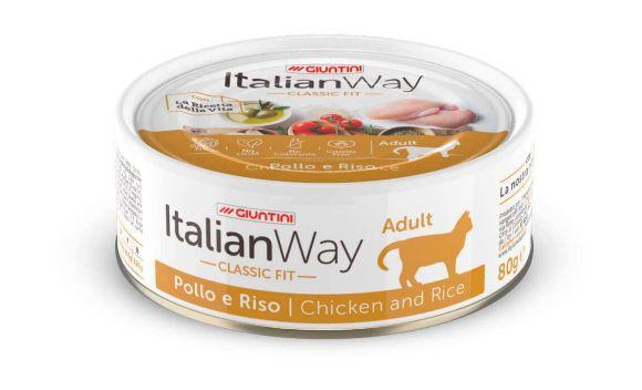 Italian Way Classic Fit - Консервы для кошек с курицей и рисом 80гр