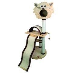 Dezzie - Дом-когтеточка для кошек &amp;quot;Базель&amp;quot;, 58*58*140см, сизаль,дерево