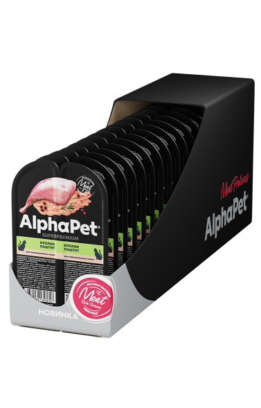 AlphaPet СуперПремиум - Ламистер паштет для стерилизованных кошек, Кролик 80 гр
