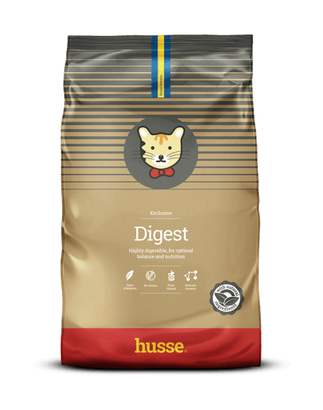 Husse Exclusive Digest - Сухой корм для кошек, забота о пищеварении