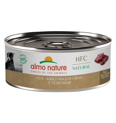 Almo Nature HFC - Корм консервированный полнорационный для собак, телятиной