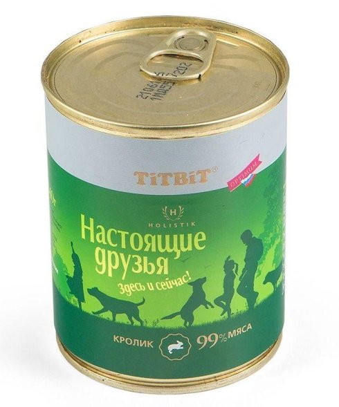 TiTBiT - Консервы для собак - Настоящие друзья - Мясное ассорти с кроликом