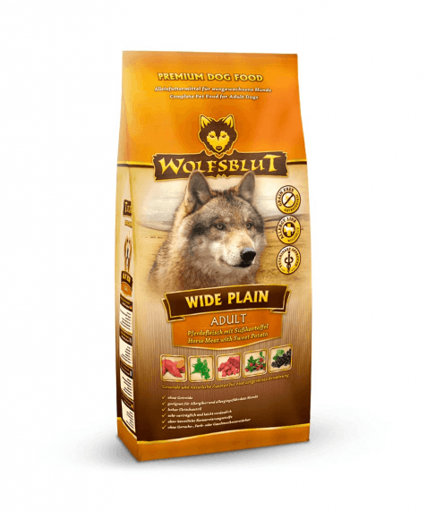 Wolfsblut Wide Plain - Сухой корм для собак, с Кониной, Картофелем, Зеленью и Ягодами