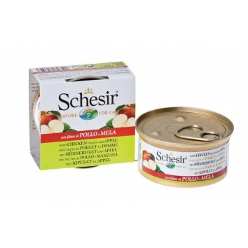 Schesir - Консервы для кошек с цыпленком и яблоком 75гр