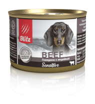 Blitz Sensitive Dog Beef & Turkey - Консервы для собак всех пород и возрастов, с Говядиной и Индейкой