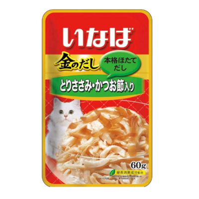 Inaba Kinnodashi - Консервы для кошек, Куриное филе с Кацуобуси, 60 гр