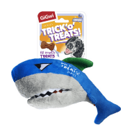 GiGwi - Игрушка для собак, "Акула" с пищалкой с нишой под лакомство, Текстиль