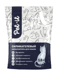 Pet-it - Силикагелевый наполнитель для кошек Crystal Green, Без аромата