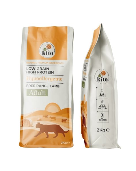 Kito - Сухой корм для взрослых кошек, с ягненком 2 кг