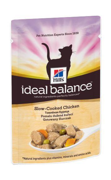 Hills Ideal Balance - Паучи для взрослых кошек с курицей и овощами 85гр