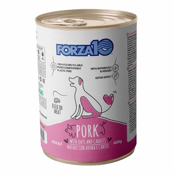 Forza10 Maintenance - Консервы для взрослых собак, со Свининой, Овсом и Морковью, 400 гр