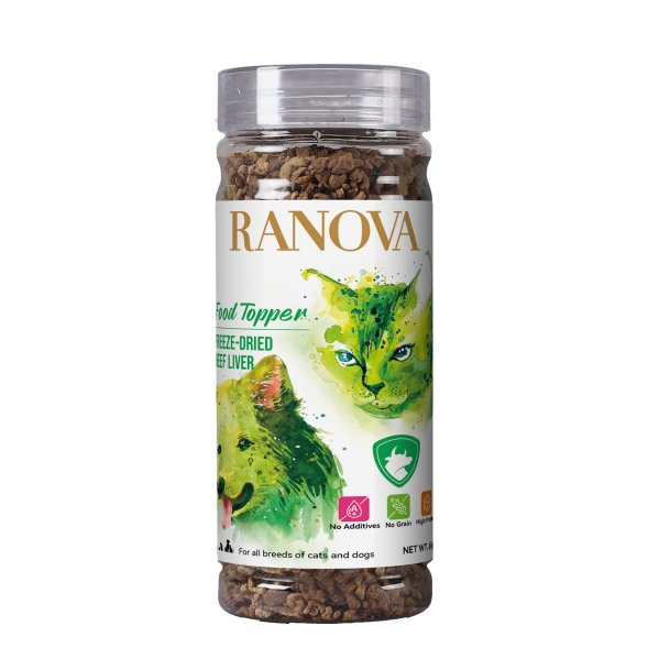 Ranova - Лакомство для собак, порошок из сублимированной говяжьей печени 65гр