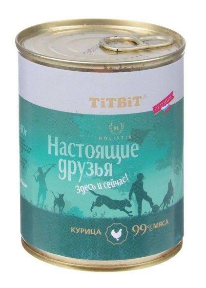 TiTBiT - Консервы для собак - Настоящие друзья - Мясное ассорти с курицей