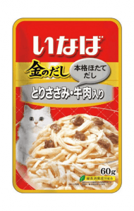 Inaba Kinnodashi - Консервы для кошек, Куриное филе с Говядиной, 60 гр