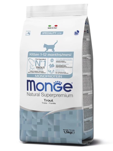Monge Monoprotein (Монопротеин) - Сухой корм для котят с форелью