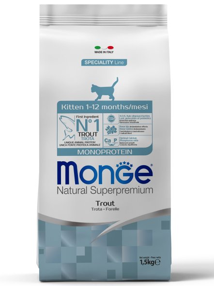 Monge Monoprotein (Монопротеин) - Сухой корм для котят с форелью
