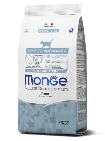 Monge Monoprotein (Монопротеин) - Сухой корм для котят с форелью