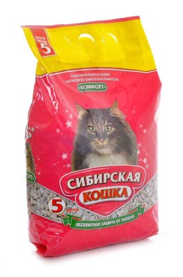 Сибирская кошка - Комфорт - Впитывающий наполнитель Сибирская кошка - Комфорт - Впитывающий наполнитель