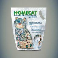 HomeCat - Силикагелевый наполнитель с ароматом морозной свежести 1,8 кг(3,8л)