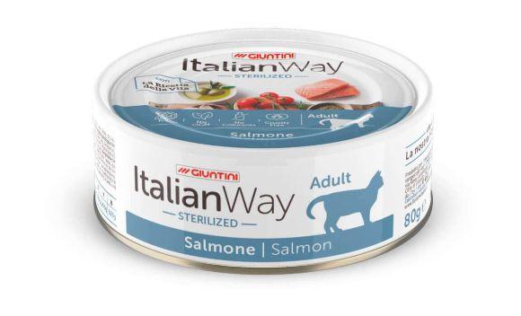 Italian Way Sterilized - Консервы для стерилизованных кошек с лососем 80гр