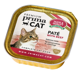 Prima Cat Pate with beef  - Паштет для Кошек из говядины (Ламистер) 100гр.