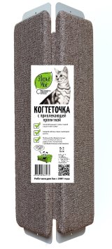 Зверьё моё - Когтеточка - доска для кошек В-2, угловая, ковровая, средняя, 60х26х6 см, бежевый