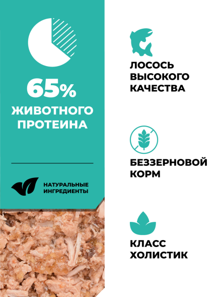 Go&amp;#039;Kitchen Sensitivities - Консервы беззерновые для кошек и котят с чувствительным пищеварением с лососем и морской рыбой, 100гр