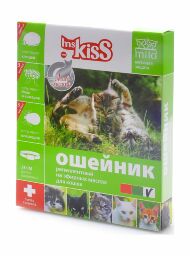 Ms. Kiss - Ошейник от блох, клещей, комаров (защита-3мес.) для котят с 4 недель и кошек, 38см, Красный MK05-00340