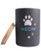 Mr. Kranch - Бокс керамический для хранения корма для кошек MEOW, 1900 мл, черный