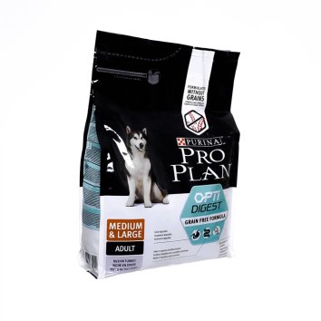 Pro Plan Grain Free - Беззерновой сухой корм для собак средних и крупных пород, с индейкой