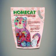 HomeCat - Силикагелевый наполнитель с ароматом розы 1,8 кг(3,8л) 
