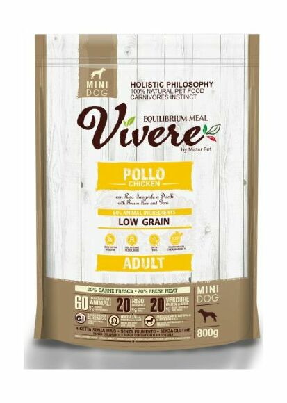 Vivere Mini - Сухой корм для собак курица 800 гр