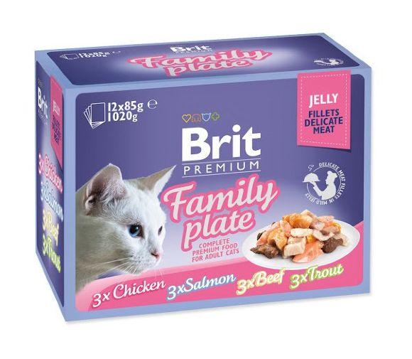 Brit Premium - Набор паучей для кошек: Кусочки в желе 12*85гр