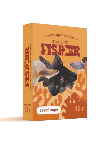 MR.Fisher - Сухой корм для рыб, Гаммарус измельченный