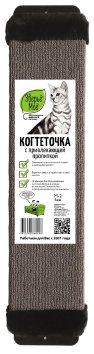 Зверьё моё - Когтеточка - доска для кошек М-2, ковровая, с мехом, средняя, 60х13х3 см, бежевый