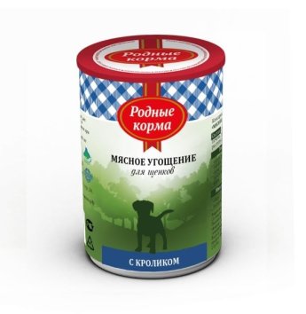 Родные корма - Консервы для щенков с кроликом