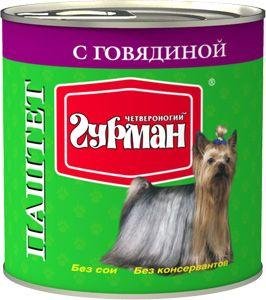 Четвероногий Гурман - Паштет для собак с говядиной