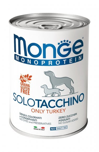 Monge Dog Monoproteico Solo - Консервы для собак паштет из индейки