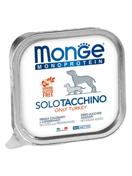 Monge Dog Monoproteico Solo - Консервы для собак паштет из индейки