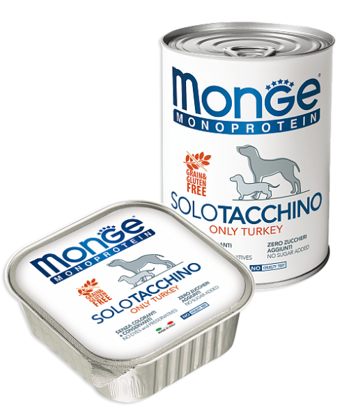 Monge Dog Monoproteico Solo - Консервы для собак паштет из индейки